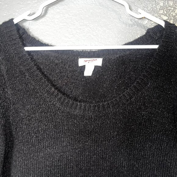 Arizona Black Sweater Dress Women’s Large – Long Sleeve Knit Pullover Mini Dress - Picture 3 of 4